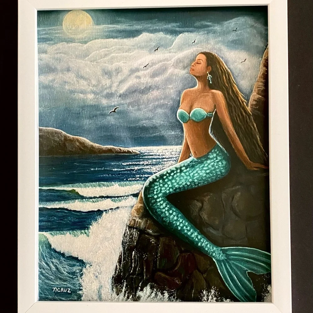 Hand Crafted Art Print “Midnight Siren” - Picture 2 of 3